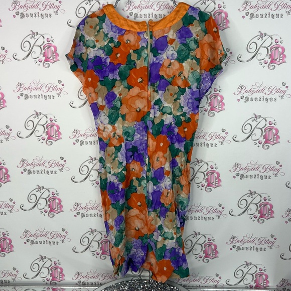 Vibrant Floral Mini Dress - Picture 2 of 10